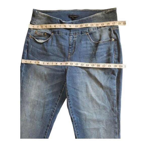 Tommy Hilfiger Maternity Jeans Women Sz 14 Blue Denim Stretch Waist Mother Work - Picture 2 of 6